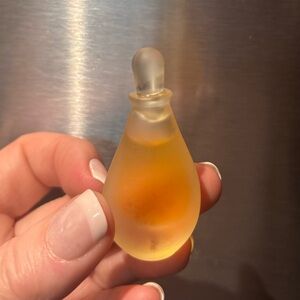 Vintage Yves Rocher Frosted Teardrop Mini Perfume 0.25 oz France